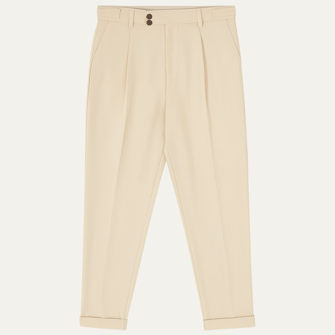 Pantalon à Pinces Coupe Fusélée Homme