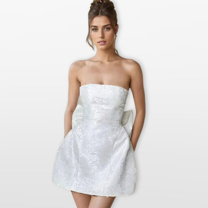Robe Mini Bustier Nœud Dos Femme