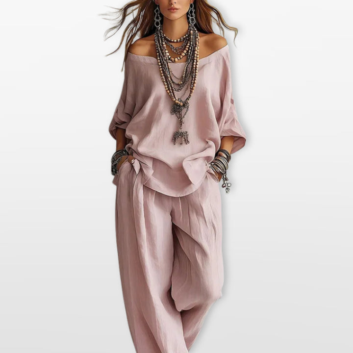 Ensemble Fluide Pantalon Ample Femme