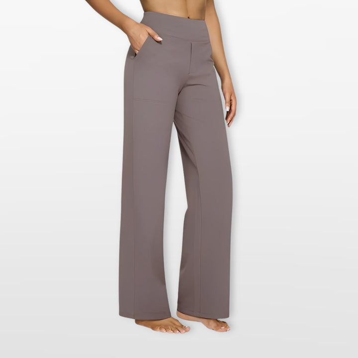 Pantalon Large Taille Haute Fluide Femme