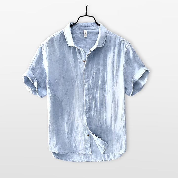 Chemise Lin Manches Courtes Casual Homme