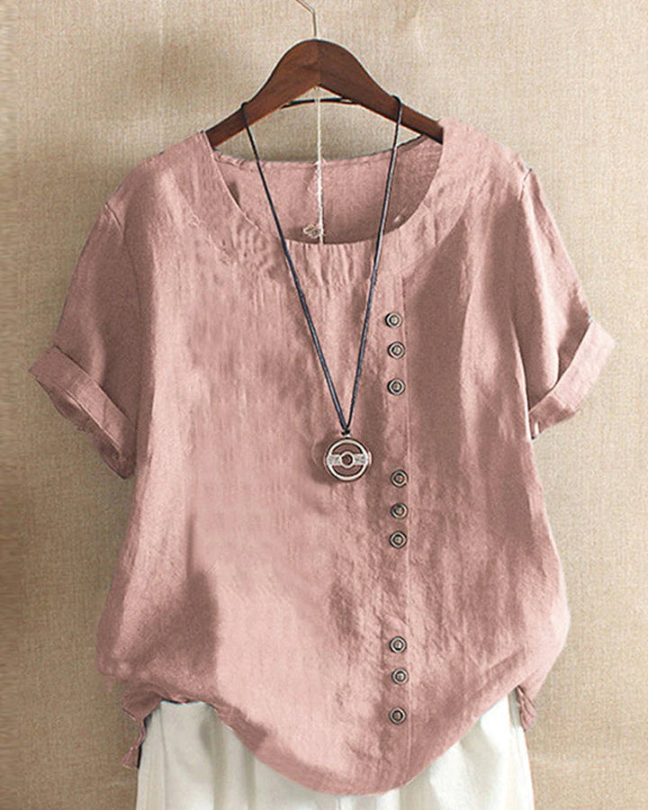 Blouse Décontractée Boutons Femme