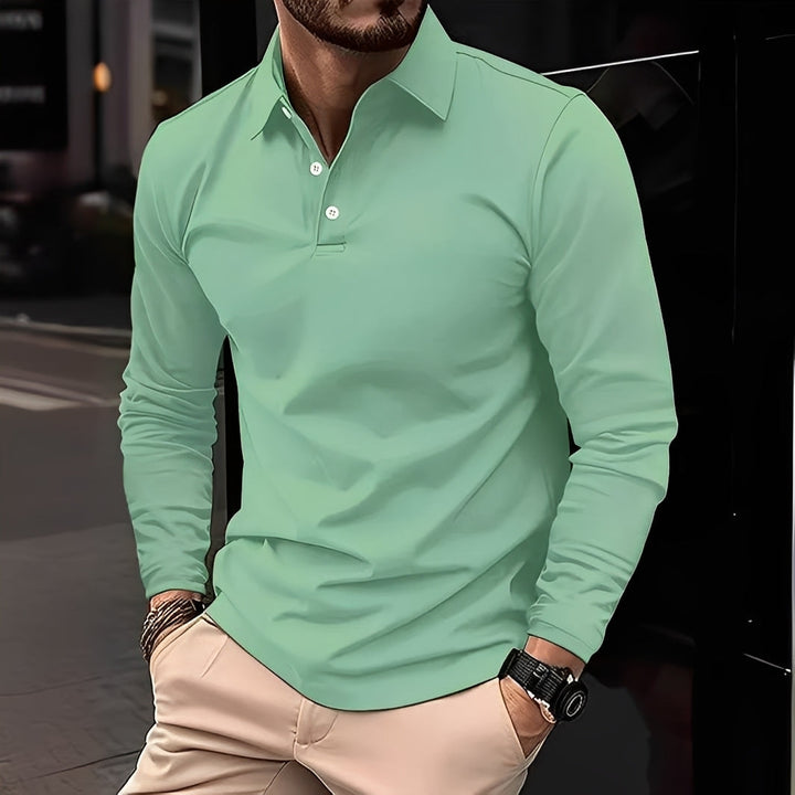 Polo Manches Longues Coupe Ajustée Homme