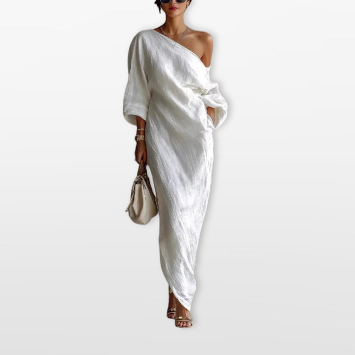 Robe Longue Asymétrique Fluide Femme