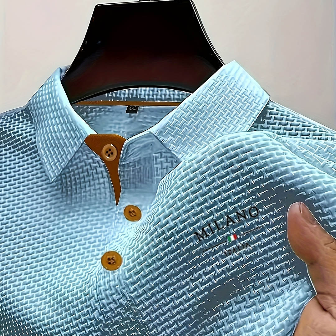 Polo Texturé Brodé Homme