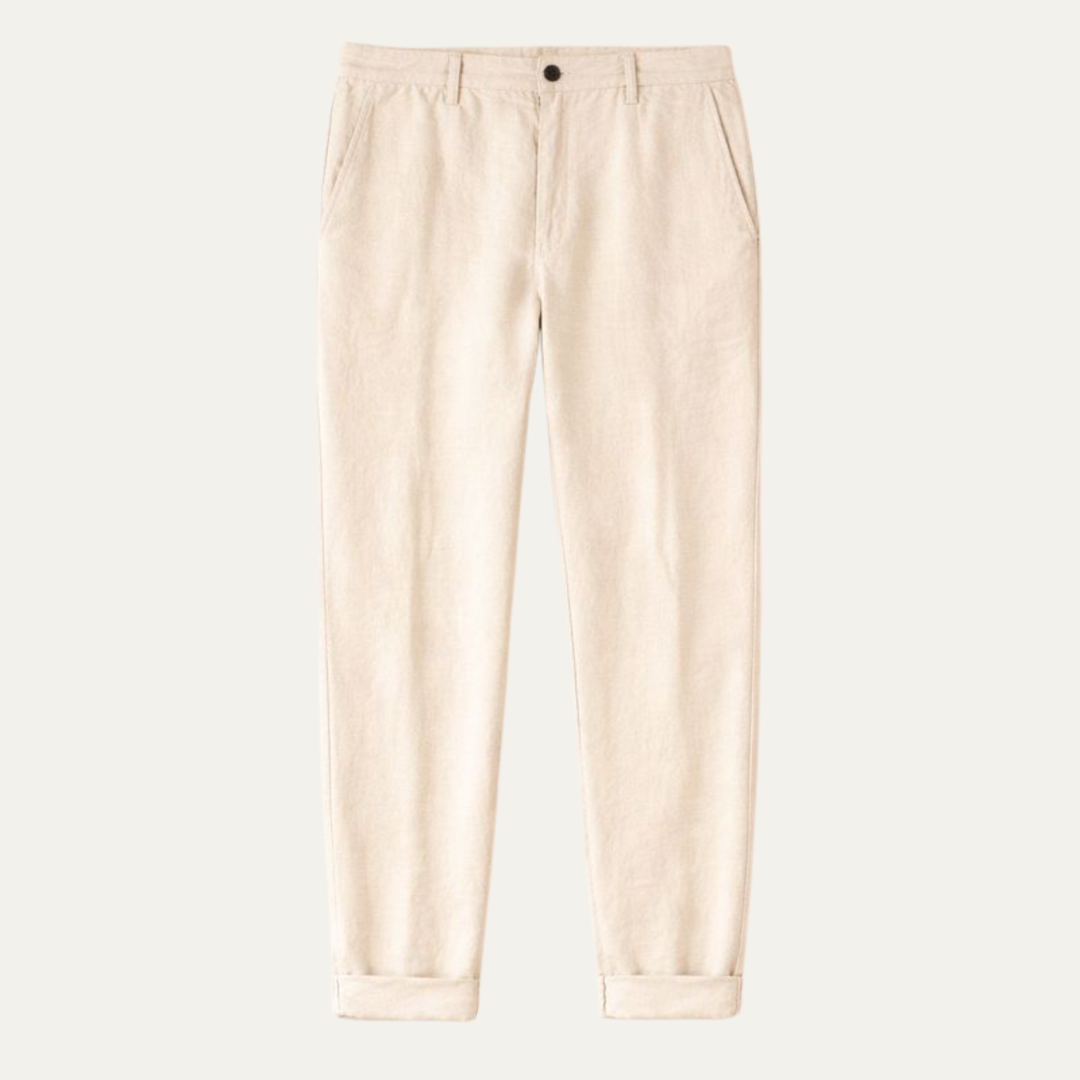 Pantalon Plissé à Coupe Fuselée Homme