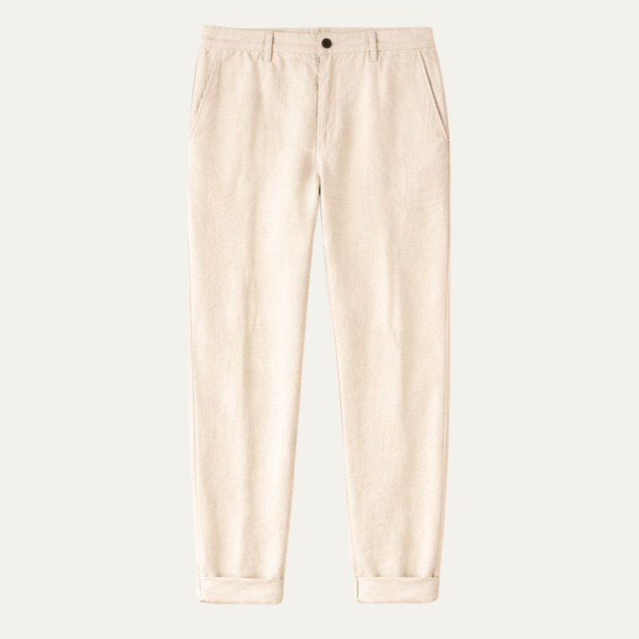 Pantalon Plissé à Coupe Fuselée Homme
