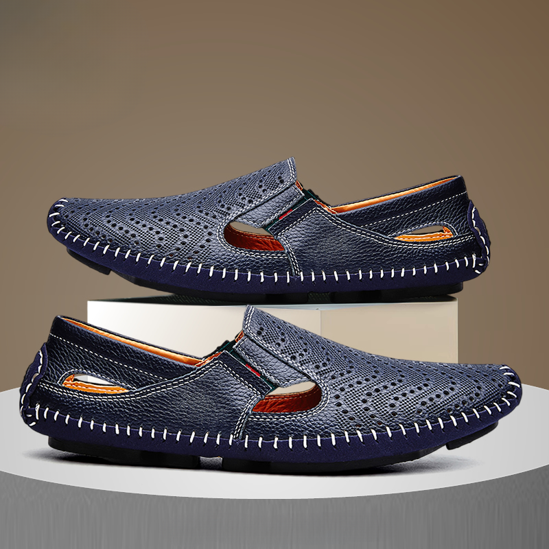 Mocassins Perforés à Enfiler Homme