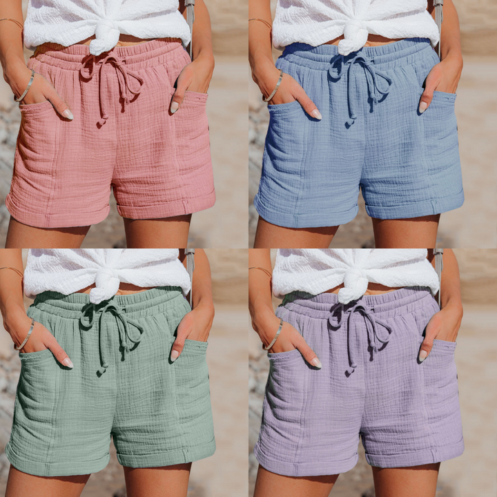 Short Décontracté à Taille Élastique Femme