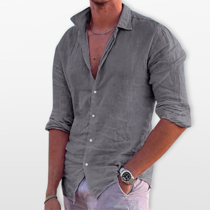 Chemise Décontractée Manches Longues Homme
