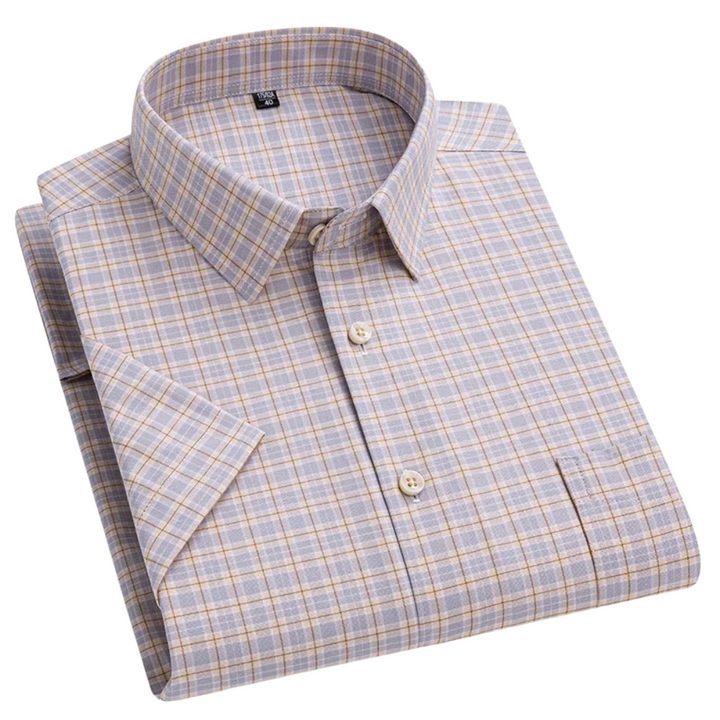 Chemise Rayée Manches Courtes Homme