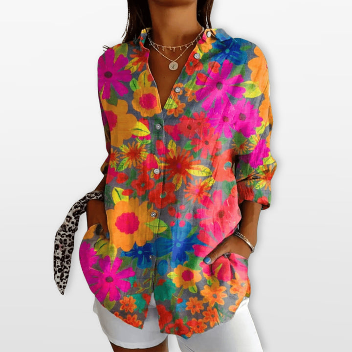 Blouse Artistique Imprimée Femme