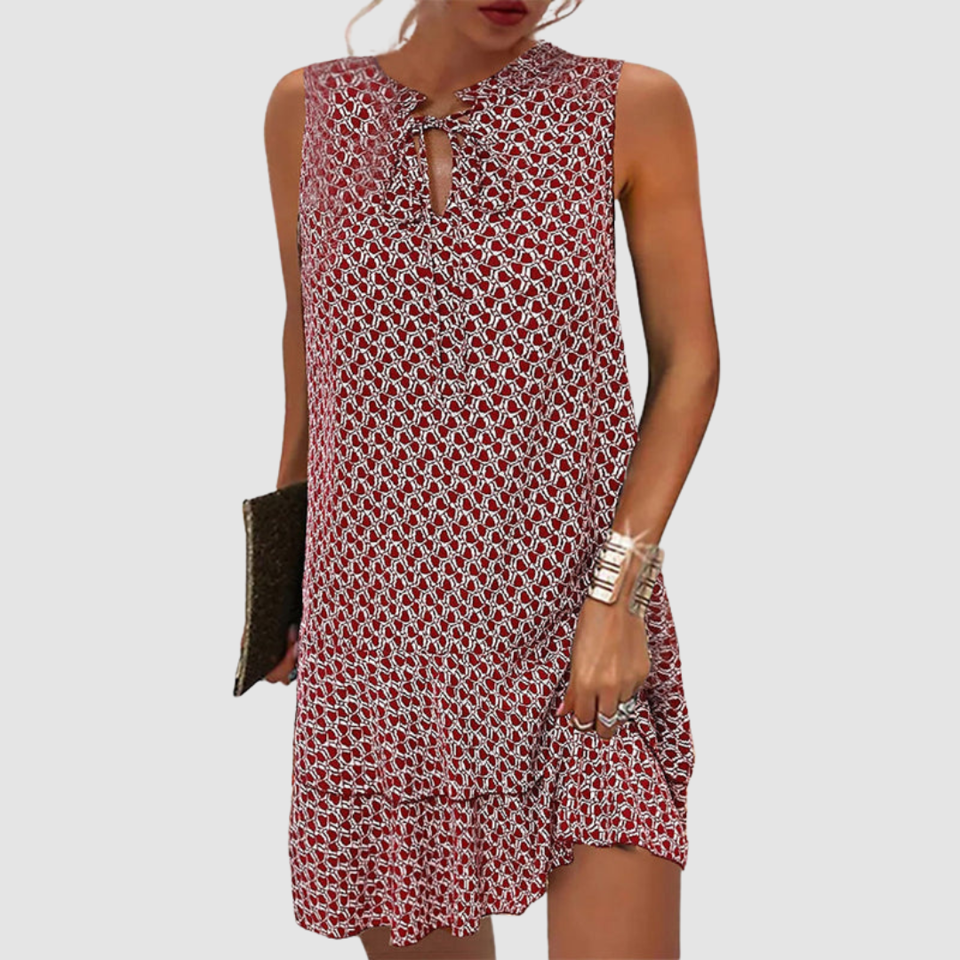 Robe Imprimée Sans Manches Femme
