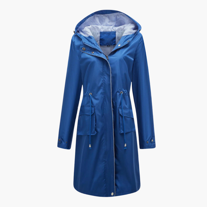 Veste Longue à Capuche Zippée Femme