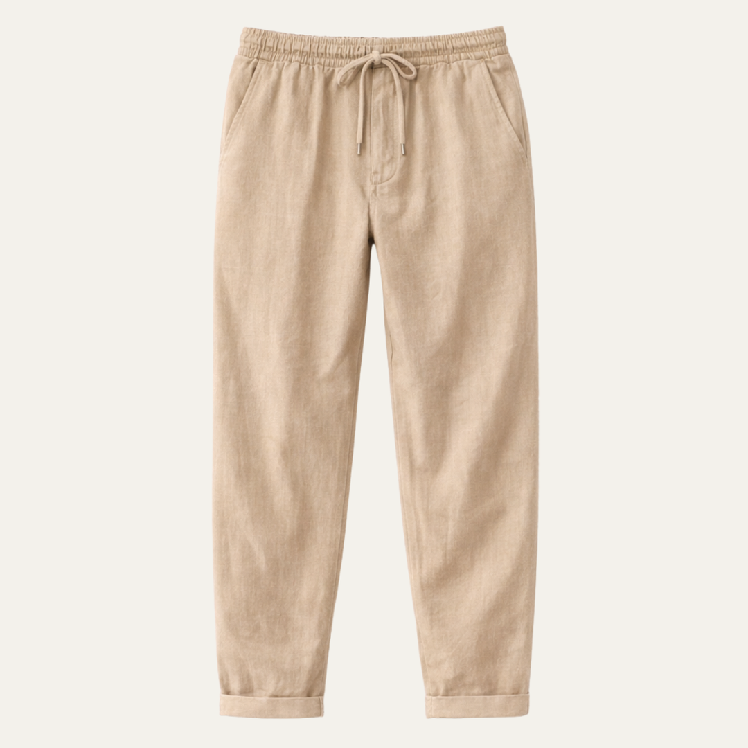 Pantalon Décontracté avec Cordon à la Taille Homme