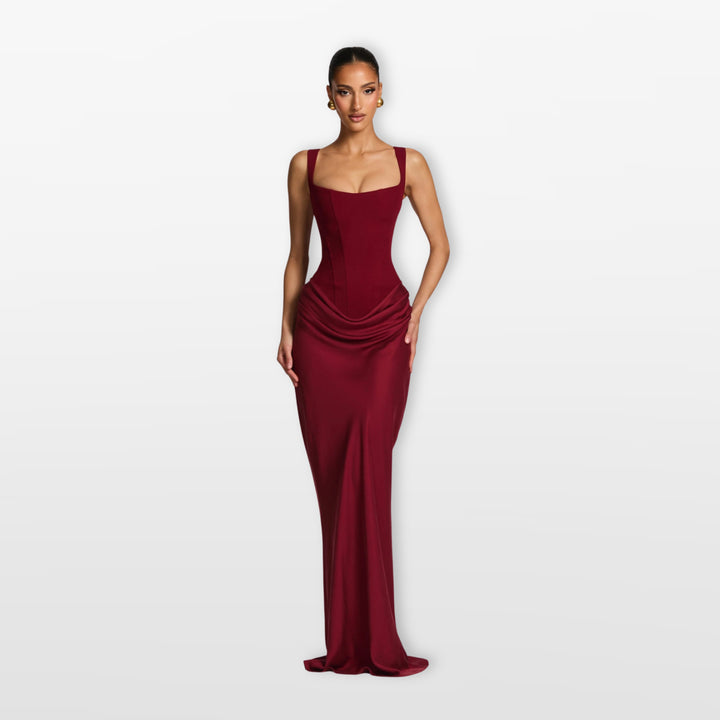 Robe Longue Moulante Dos Lacé Femme