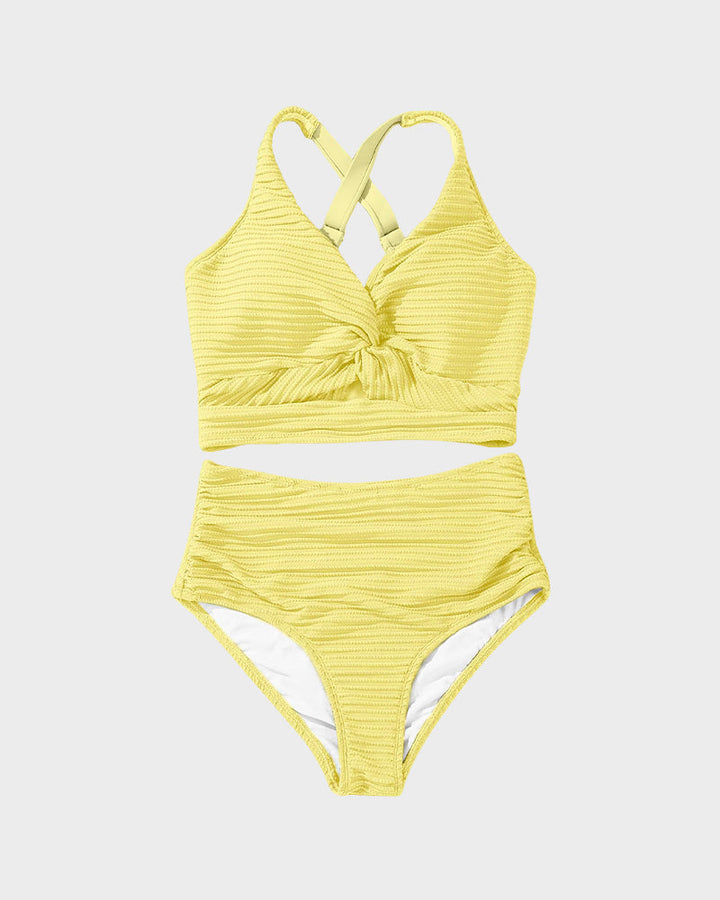Bikini Côtelé Taille Haute Femme