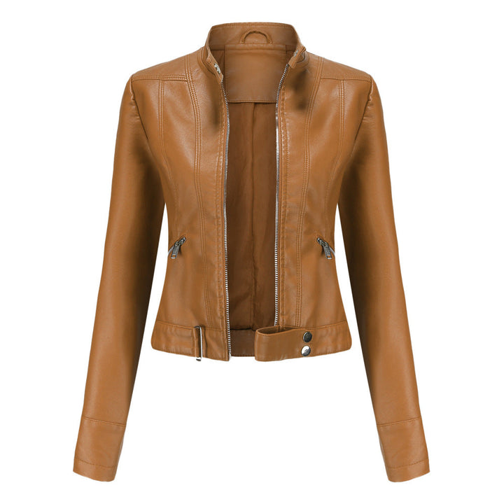 Blouson Court Zippé Style Motard Femme