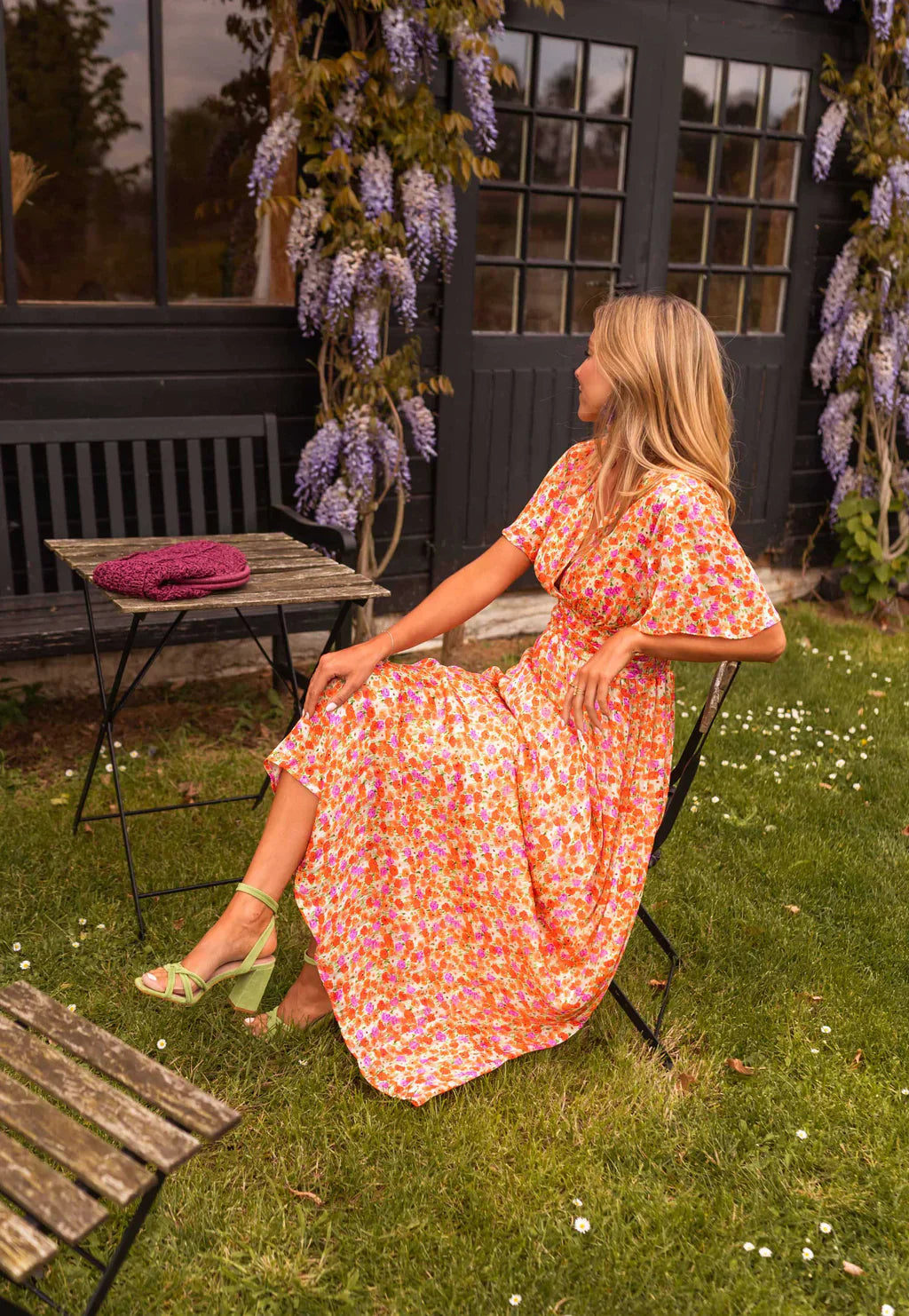 Robe Maxi Fleurie Col V Femme