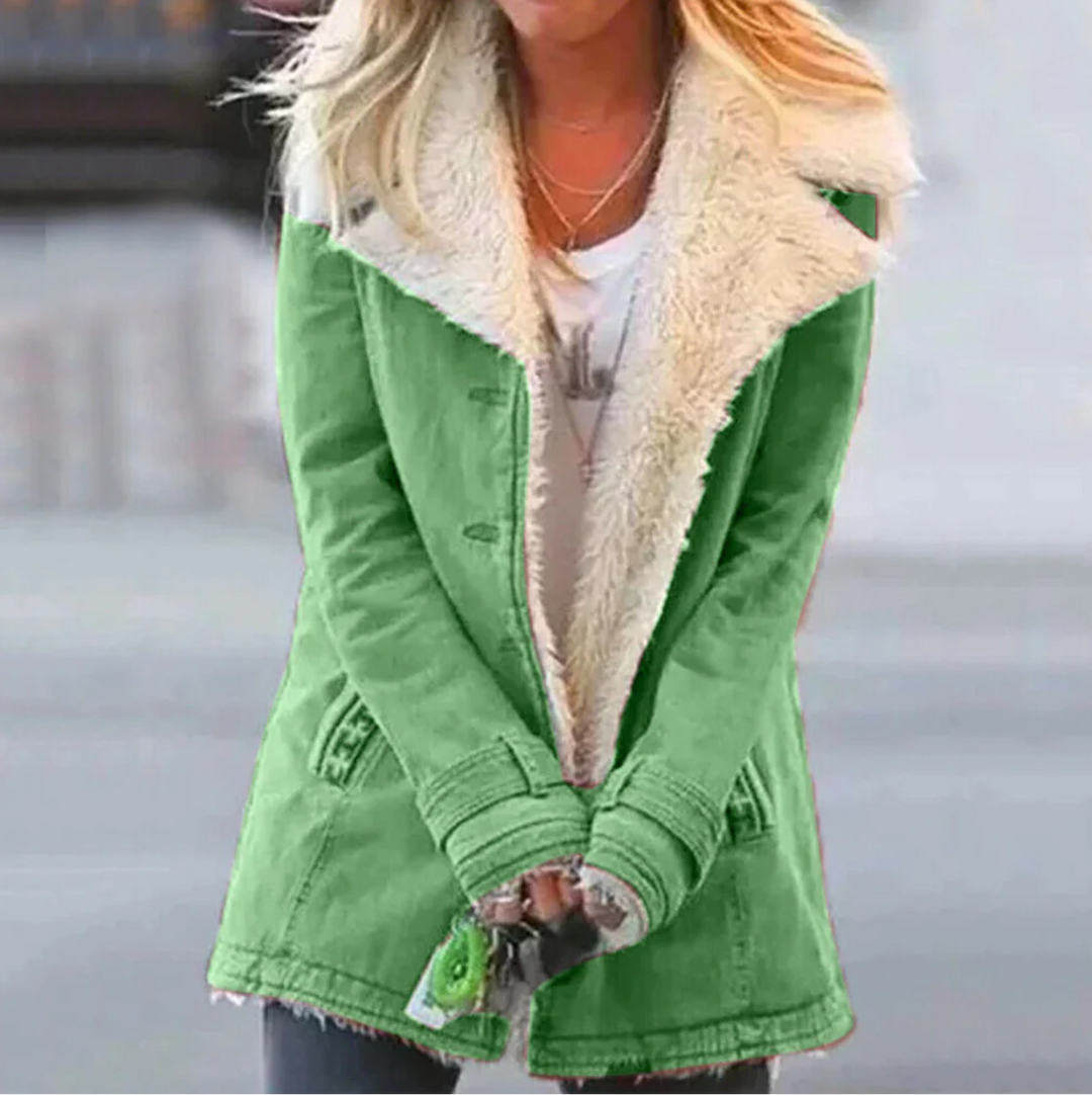 Veste Courte à Col Large Femme