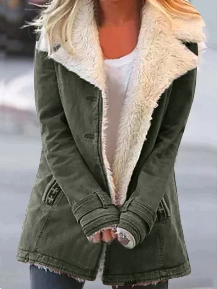 Veste Courte à Col Large Femme