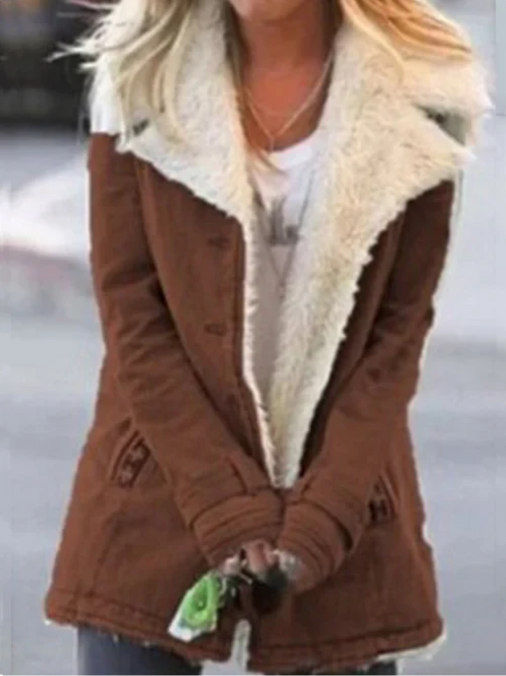 Veste Courte à Col Large Femme