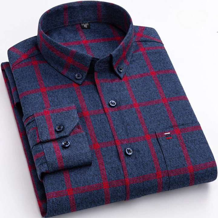 Chemise à Carreaux Manches Longues Homme