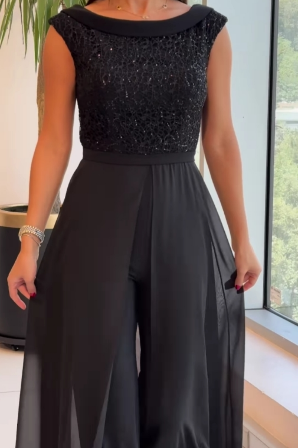 Combinaison De Soirée à Sequins Femme