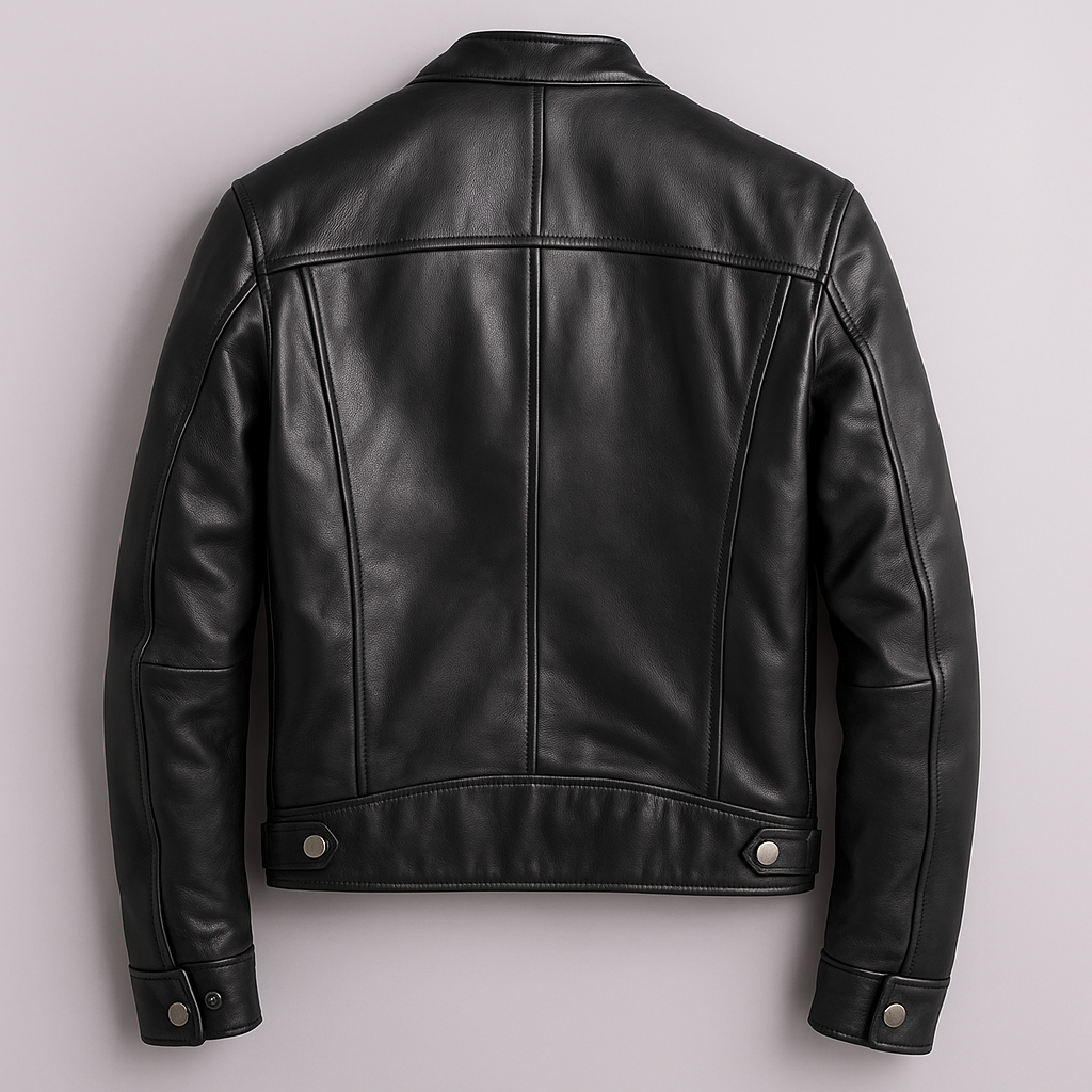 Blouson En Cuir Zippé Homme
