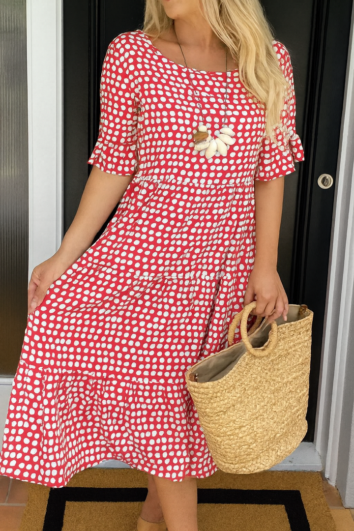 Robe Longue À Pois Femme