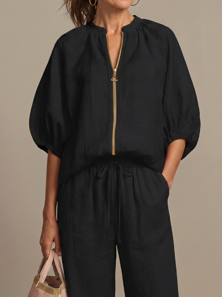Ensemble Pantalon et Haut Zippé Femme