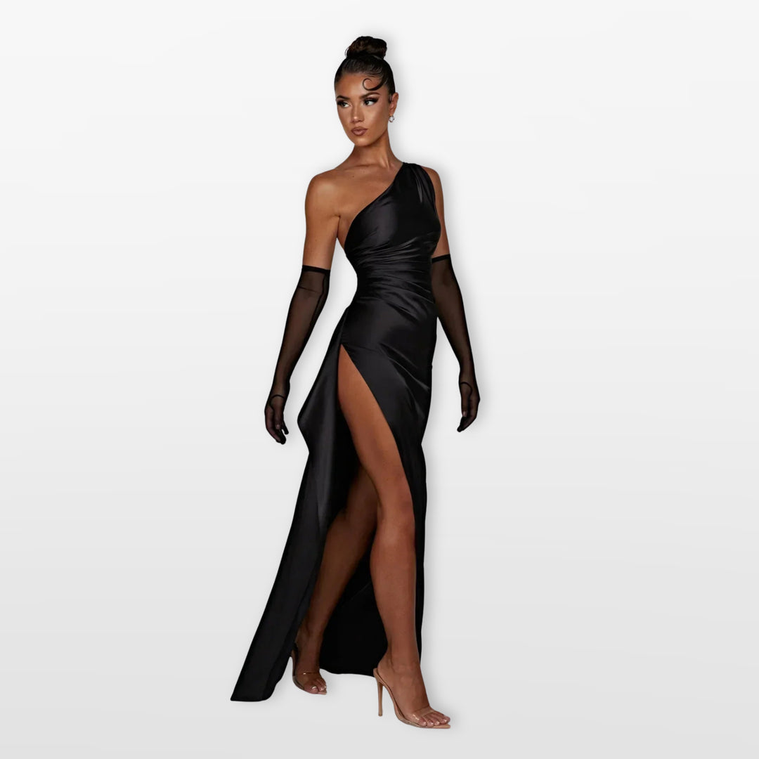 Robe Longue Asymétrique Élégante Femme