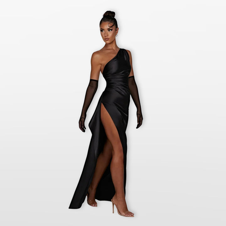 Robe Longue Asymétrique Élégante Femme
