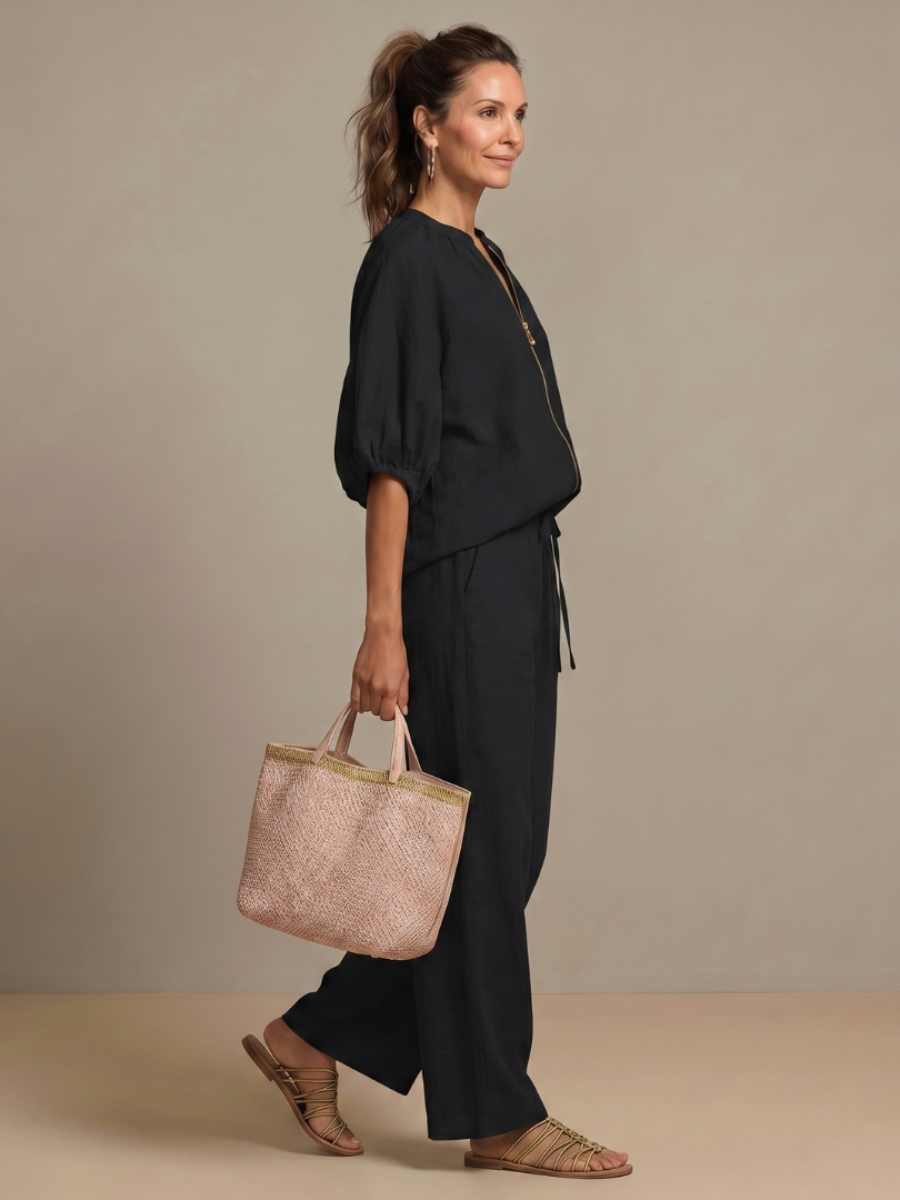 Ensemble Pantalon et Haut Zippé Femme