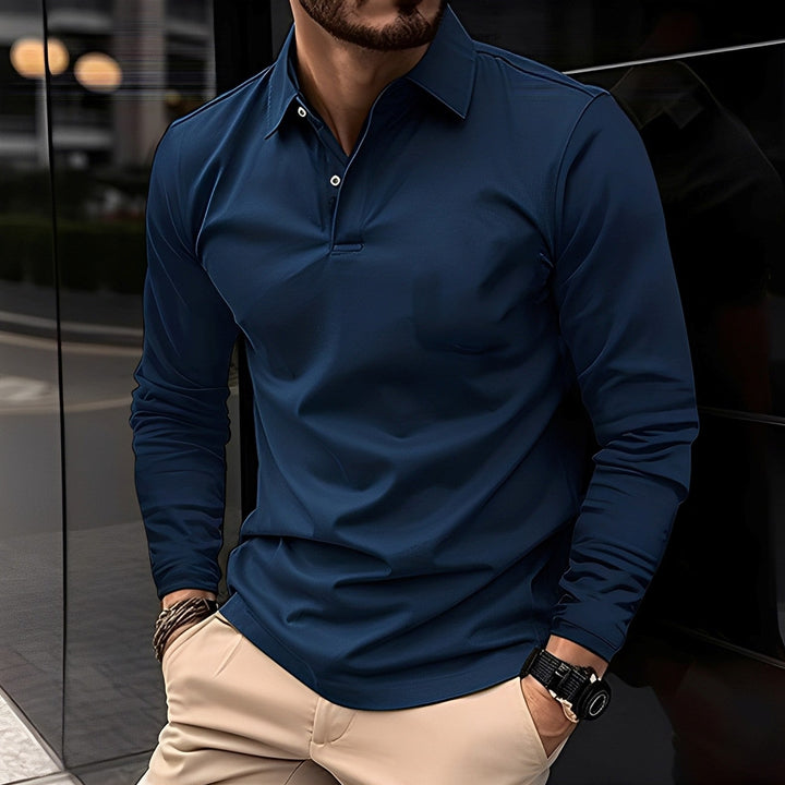Polo Manches Longues Coupe Ajustée Homme