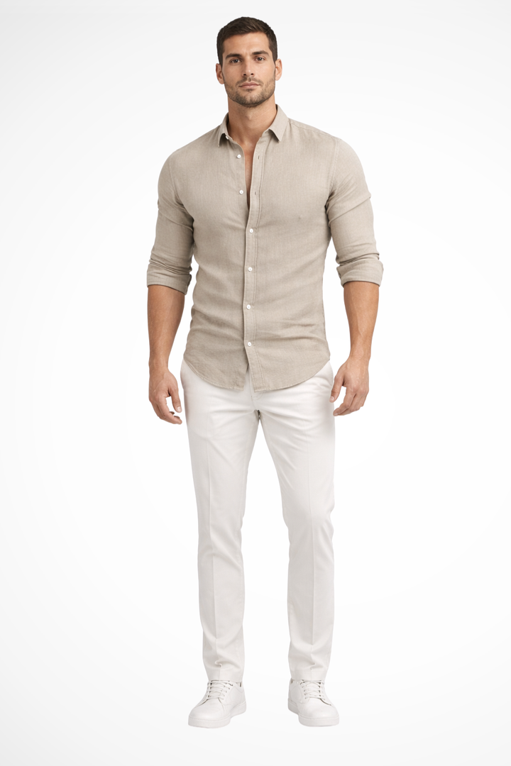 Chemise Ajustée Style Casual Homme