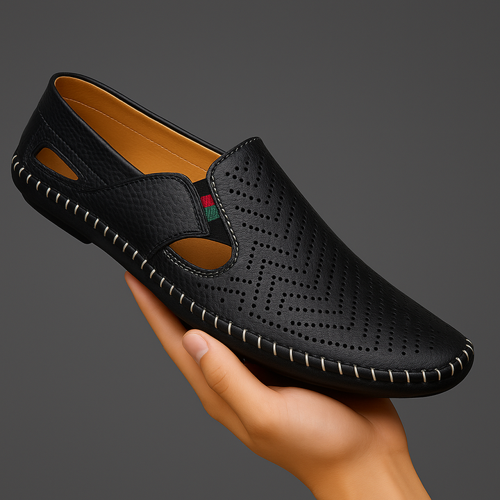 Mocassins Perforés à Enfiler Homme