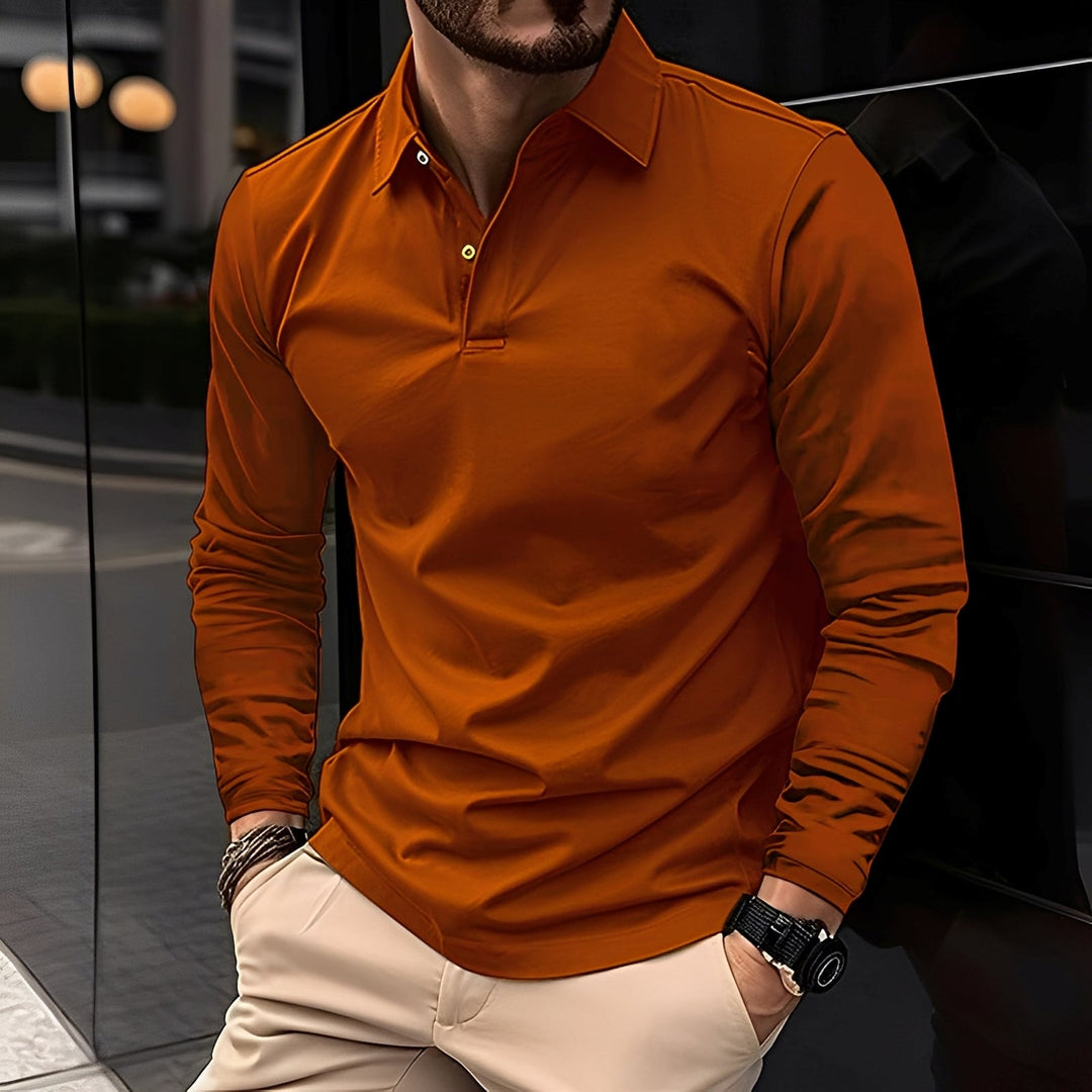 Polo Manches Longues Coupe Ajustée Homme