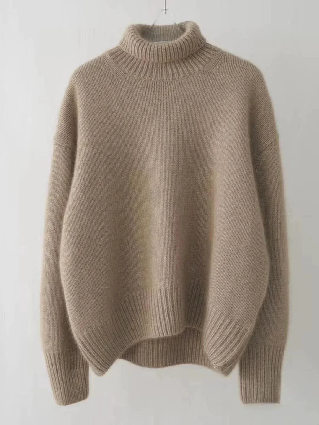Pull Col Roulé Coupe Ample Femme