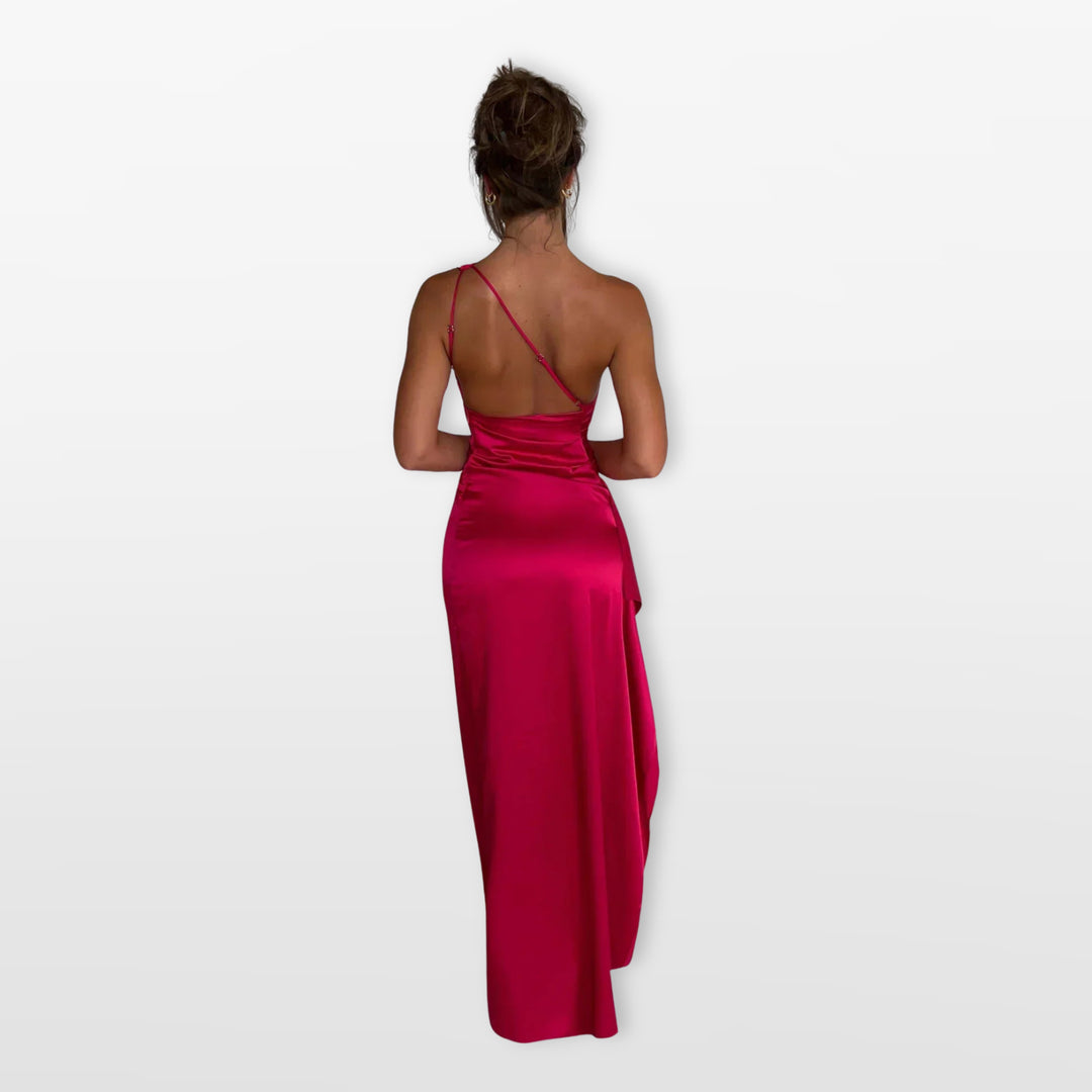Robe Longue Asymétrique Élégante Femme
