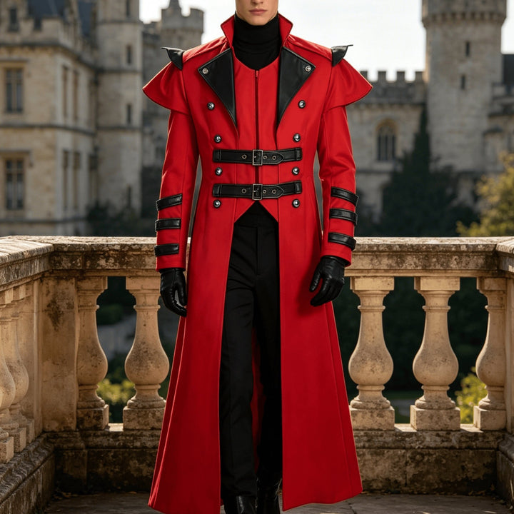Veste Steampunk Halloween à Col Montant Homme
