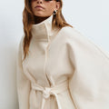 Women's Short Belted Cape Coat