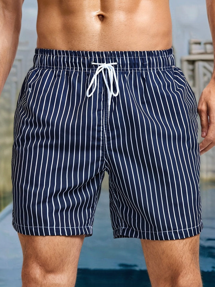 Short de Bain Rayé Homme