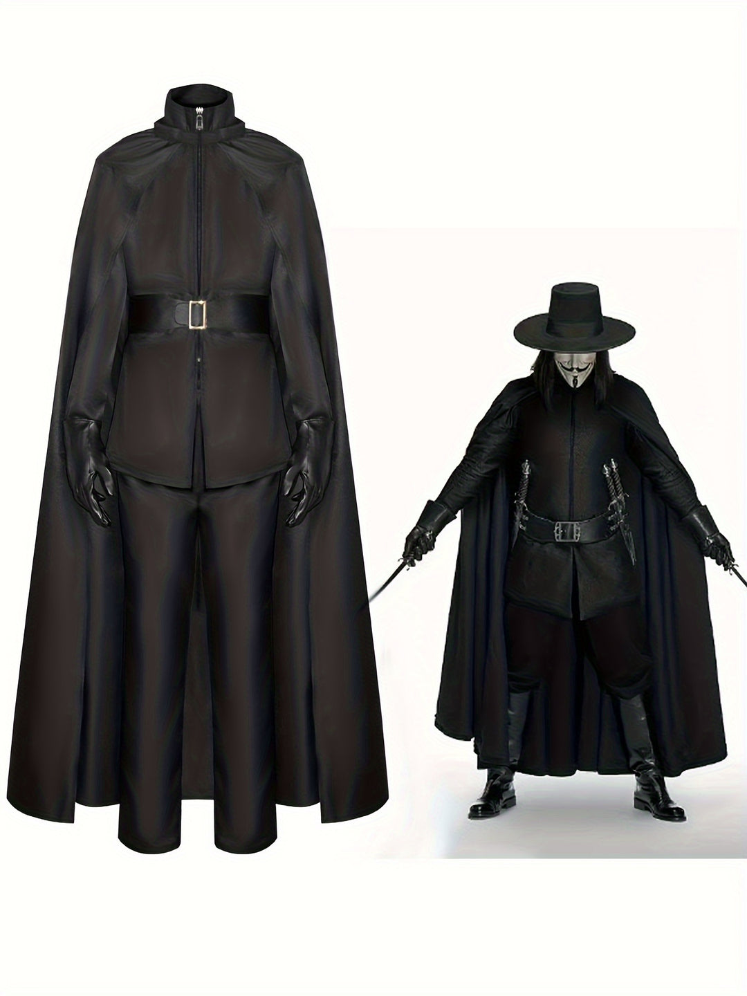 Déguisement Méchant Halloween avec Cape Homme