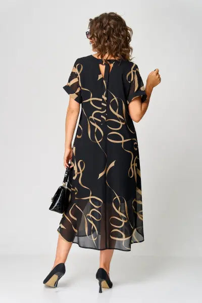 Robe Midi Imprimée Coupe Fluide Femme