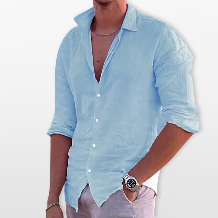 Chemise Décontractée Manches Longues Homme