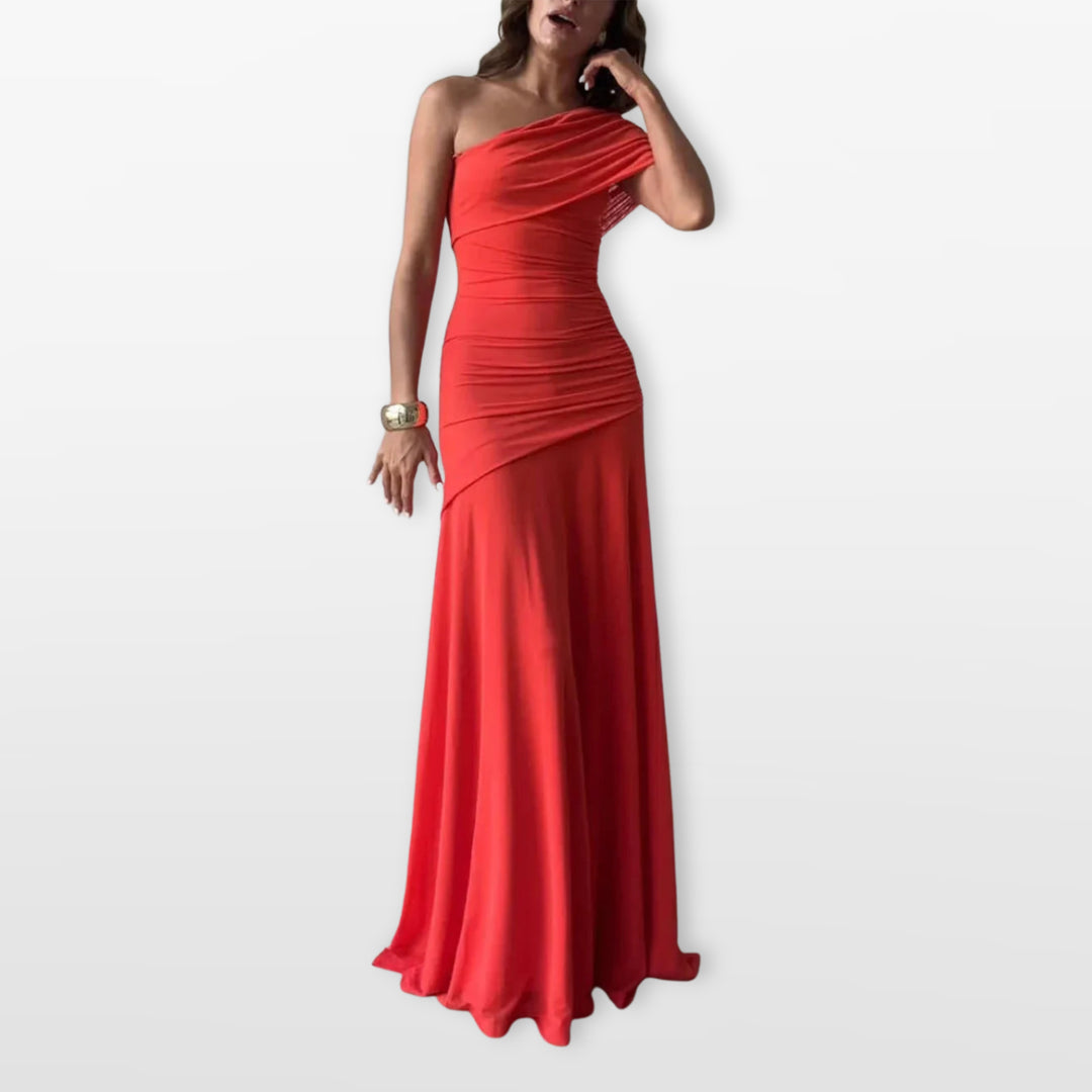 Robe Longue Une Épaule Élégante Femme