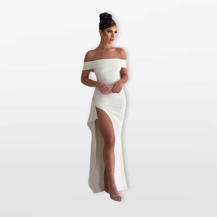 Robe Longue Épaules Dénudées Élégante Femme