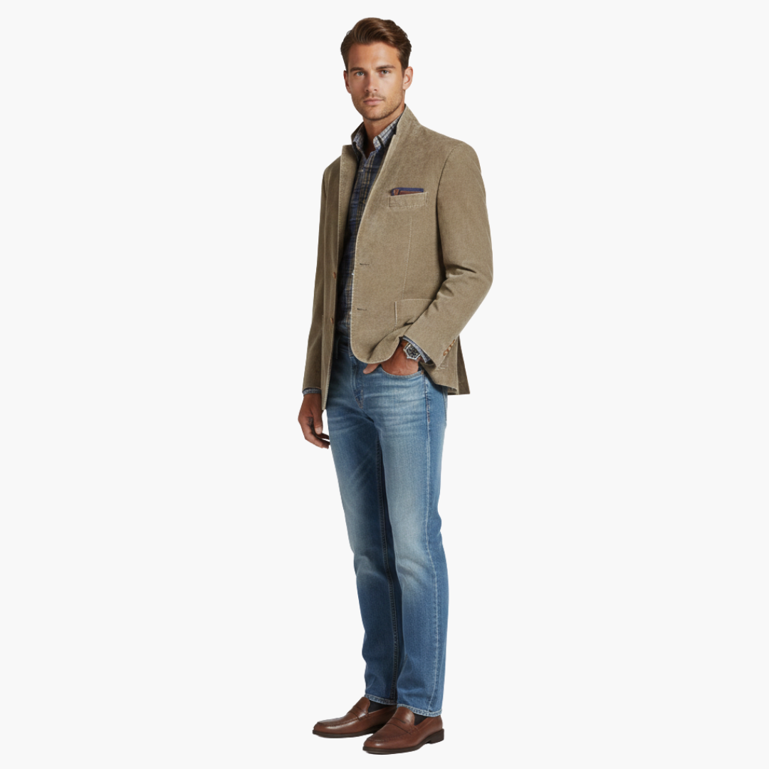 Blazer Ajusté Bouton Simple Casual Homme