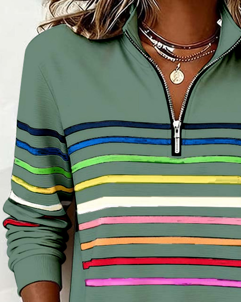 Pull À Col Montant Zippé Femme